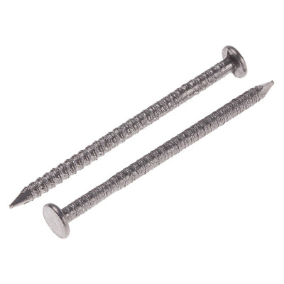 RS PRO Bright Steel Ring Shank Nails; 50mm x 2.65mm; 500g Bag
