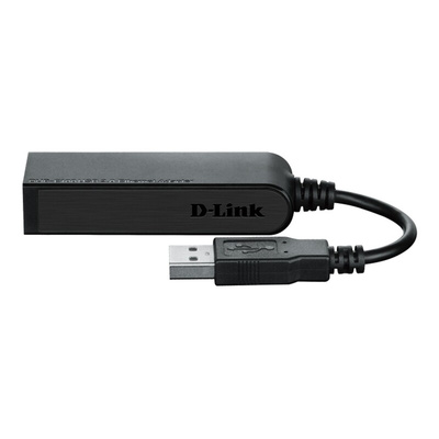 D-Link USB Ethernet Adapter USB 2.0 USB A to RJ45 10/100Mbit/s Network Speed