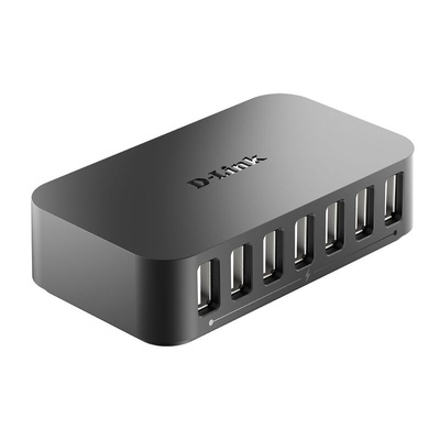 D-Link 7 Port USB 2.0 USB A  Hub, External Power Adapter Powered, 100.08 x 55.88 x 22.86mm