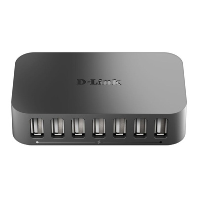 D-Link 7 Port USB 2.0 USB A  Hub, External Power Adapter Powered, 100.08 x 55.88 x 22.86mm