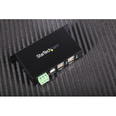 StarTech.com 4 Port USB 2.0 USB A  Hub, Terminal Connector Powered, 114.5 x 57.3 x 26.3mm