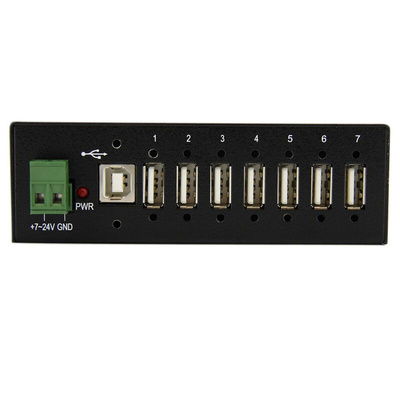 StarTech.com 7 Port USB 2.0 USB A  Hub, Terminal Connector Powered, 133 x 61.5 x 36.3mm