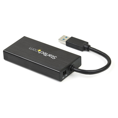 StarTech.com 3 Port USB 3.0 USB A  Hub, AC Adapter Powered, 87 x 43 x 14mm