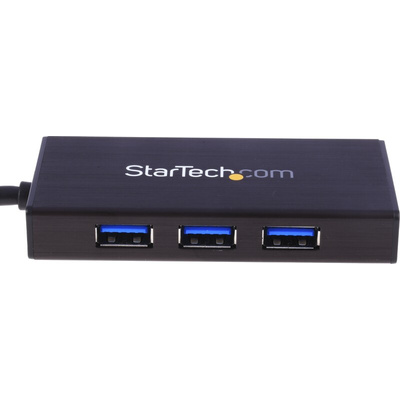 StarTech.com 3 Port USB 3.0 USB A  Hub, AC Adapter Powered, 87 x 43 x 14mm