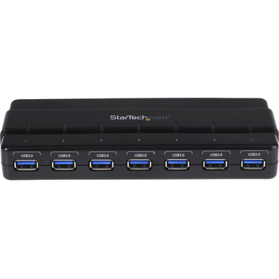 StarTech.com 7 Port USB 3.0 USB A  Hub, AC Adapter Powered, 172 x 70 x 23mm