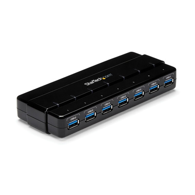 StarTech.com 7 Port USB 3.0 USB A  Hub, AC Adapter Powered, 172 x 70 x 23mm