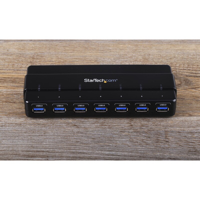StarTech.com 7 Port USB 3.0 USB A  Hub, AC Adapter Powered, 172 x 70 x 23mm
