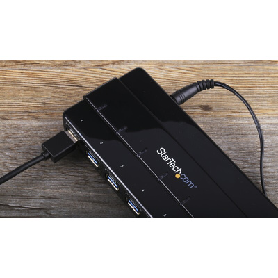 StarTech.com 7 Port USB 3.0 USB A  Hub, AC Adapter Powered, 172 x 70 x 23mm
