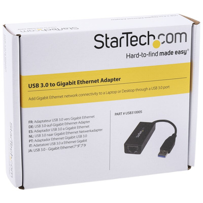 StarTech.com USB Ethernet Adapter USB 3.0 USB A to RJ45 10/100/1000Mbit/s Network Speed