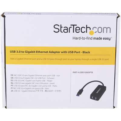 StarTech.com USB Ethernet Adapter USB 3.0 USB A to RJ45 10/100/1000Mbit/s Network Speed