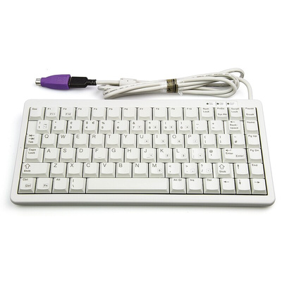 CHERRY Wired PS/2, USB Compact Keyboard, QWERTY (UK), White