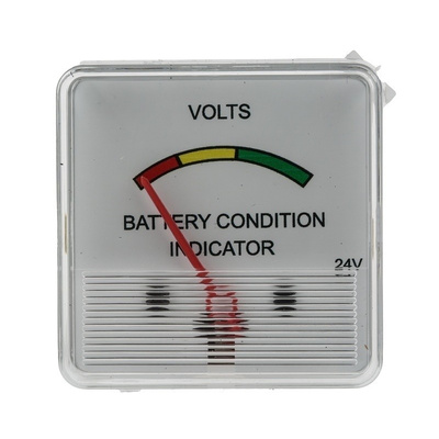 HOBUT Analogue Panel Battery Meter 24V, -20°C to +40°C, ±8% Accuracy