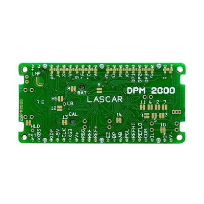 Lascar Digital Voltmeter DC, LCD Display 3.5-Digits ±1 %, 36 x 72 mm