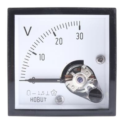 HOBUT DC Analogue Voltmeter, 30V, 45 x 45 mm,