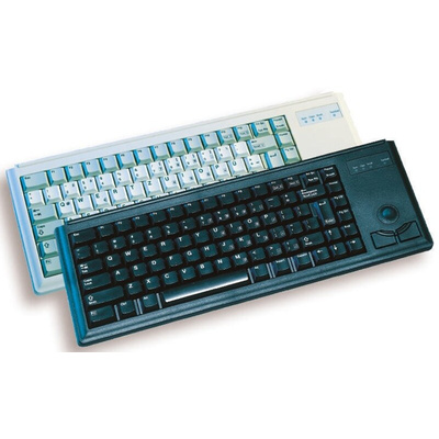CHERRY Wired PS/2 Compact Trackball Keyboard, QWERTZ, Black