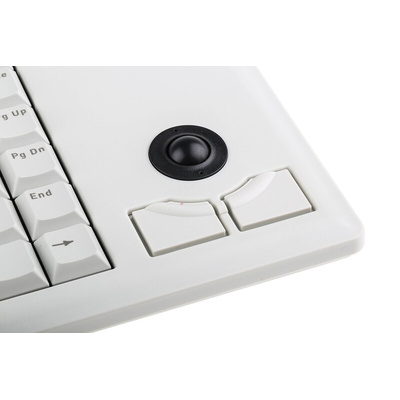 CHERRY Wired USB Compact Trackball Keyboard, QWERTY (UK), Grey