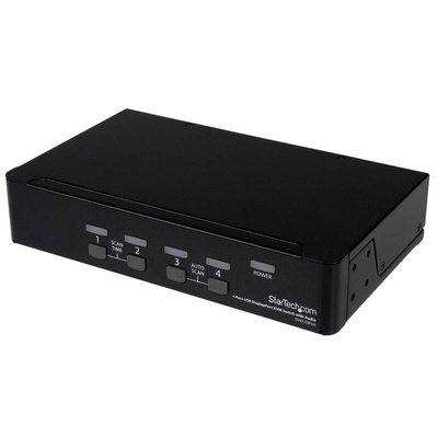 StarTech.com 4 Port USB DisplayPort KVM Switch, 3.5 mm Stereo 2560 x 1600 Maximum Resolution