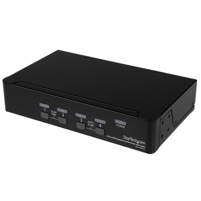 StarTech.com 4 Port USB DisplayPort KVM Switch, 3.5 mm Stereo 2560 x 1600 Maximum Resolution