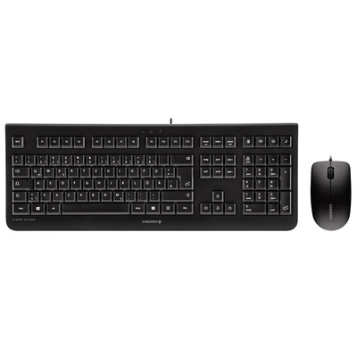 CHERRY Wired Keyboard and Mouse Set, AZERTY, Black