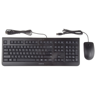 CHERRY Wired Keyboard and Mouse Set, QWERTY (US), Black