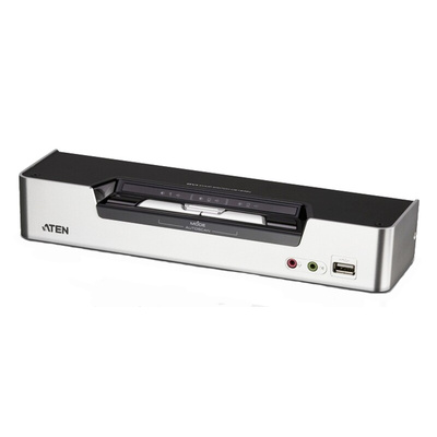 Aten 2 Port USB DVI KVM Switch, 3.5 mm Stereo 2560 x 1600 Maximum Resolution