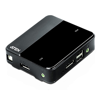 Aten 2 Port USB DisplayPort KVM Switch, 3.5 mm Stereo 4096 x 2160 Maximum Resolution
