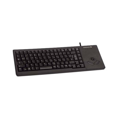 CHERRY Wired USB Trackball Keyboard, AZERTY, Black