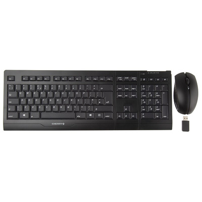 CHERRY Wireless Keyboard and Mouse Set, QWERTY (UK), Black