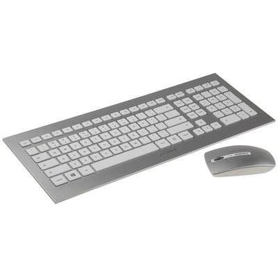 CHERRY Wireless Keyboard and Mouse Set, QWERTY, Silver