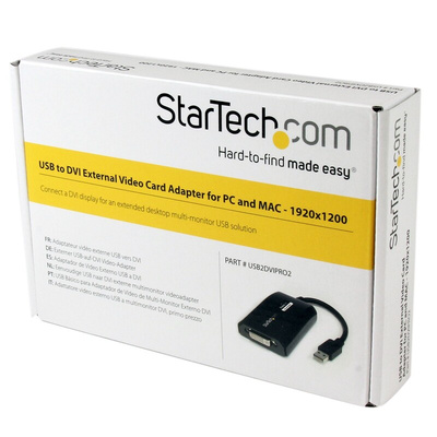 StarTech.com USB A to DVI Adapter, USB 2.0, 1 Supported Display(s) - 1920 x 1200