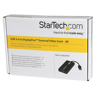 StarTech.com USB A to DisplayPort Adapter, USB 3.0, 1 Supported Display(s) - 4K @ 30Hz