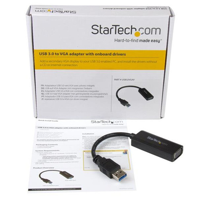 StarTech.com USB A to VGA Adapter, USB 2.0, USB 3.0, 1 Supported Display(s) - 1920 x 1200