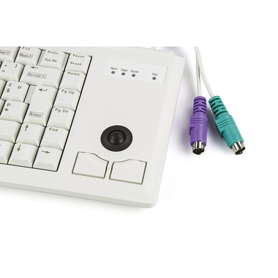 CHERRY Wired PS/2 Compact Trackball Keyboard, AZERTY