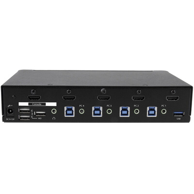 StarTech.com 4 Port USB HDMI KVM Switch, 3.5 mm Stereo 1920 x 1080 Maximum Resolution