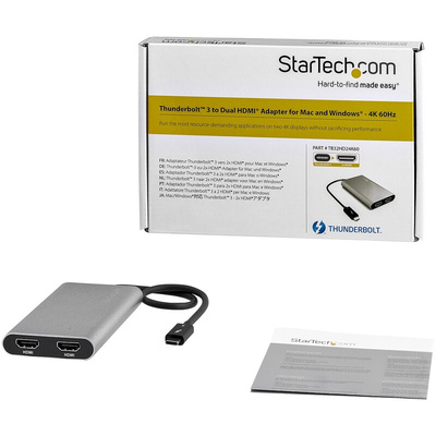 StarTech.com USB C to HDMI Adapter, USB 3.1, 2 Supported Display(s) - 4K @ 60Hz