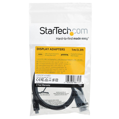 StarTech.com USB C Adapter Cable, USB C, 1 Supported Display(s) - 8K @ 60Hz