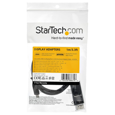 StarTech.com USB C to DisplayPort Adapter Cable, USB 3.1, 1 Supported Display(s) - 4K @ 60Hz