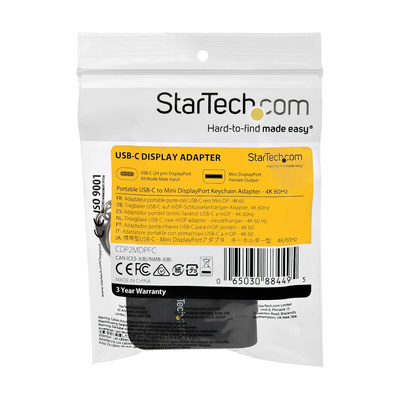 StarTech.com USB C to Mini DisplayPort Adapter, USB C, 1 Supported Display(s) - 8K @ 60Hz