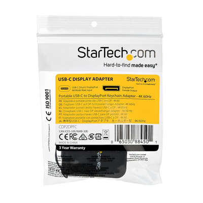 StarTech.com USB C to DisplayPort Adapter, USB C, 1 Supported Display(s) - 8K @ 60Hz