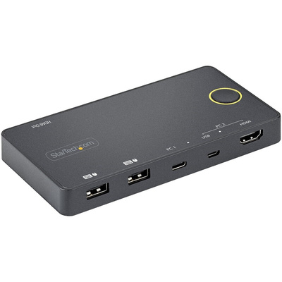 StarTech.com 2 Port USB DisplayPort, HDMI KVM Switch, HDMI 3840 x 2160 Maximum Resolution
