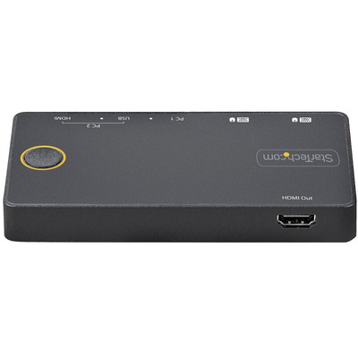 StarTech.com 2 Port USB DisplayPort, HDMI KVM Switch, HDMI 3840 x 2160 Maximum Resolution