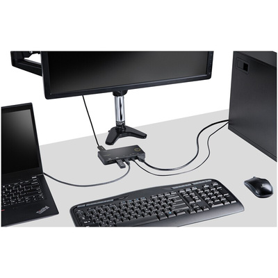 StarTech.com 2 Port USB DisplayPort, HDMI KVM Switch, HDMI 3840 x 2160 Maximum Resolution