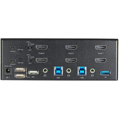 StarTech.com 2 Port Dual Monitor USB HDMI KVM Switch, 3.5 mm Stereo 3840 x 2160 Maximum Resolution