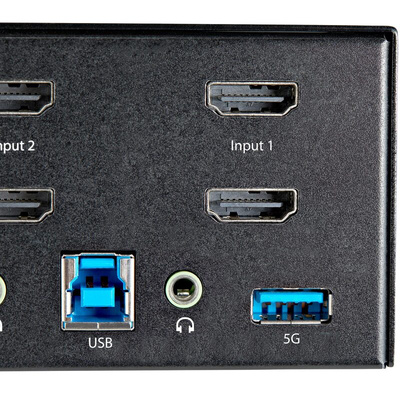 StarTech.com 2 Port Dual Monitor USB HDMI KVM Switch, 3.5 mm Stereo 3840 x 2160 Maximum Resolution