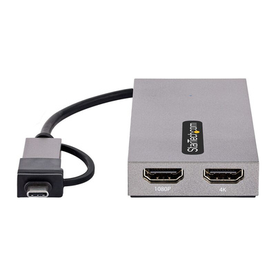StarTech.com USB A, USB C to HDMI Adapter, USB 3.2, 2 Supported Display(s) - 4K @ 30Hz