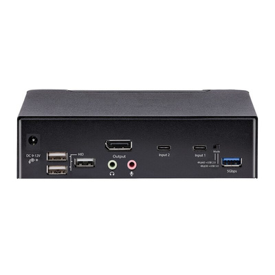 StarTech.com 2 Port USB DisplayPort KVM Switch, 3.5 mm Stereo 5120 x 1440 Maximum Resolution