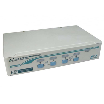 Rextron 4 Port Quad Monitor PS/2 DVI-D KVM Switch