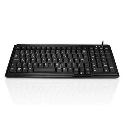 Ceratech Wired PS/2, USB Compact Keyboard, QWERTY (UK), Black