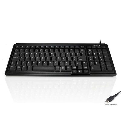 Ceratech Wired USB Compact Keyboard, QWERTY (UK), Black