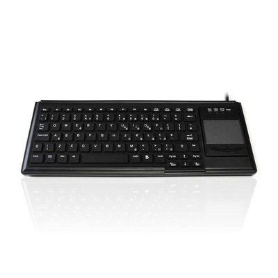 Ceratech Wireless USB Compact Touchpad Keyboard, QWERTY (UK), Black